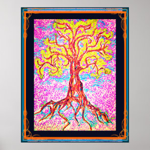 Affiche Arbre puissant et coloré