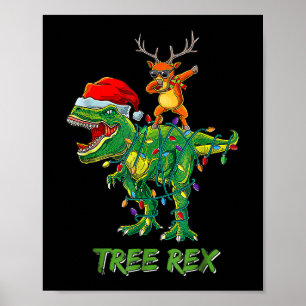 Affiche Arbre Rex Dinosaur Costume de Noël Xmas Arbre Ligh