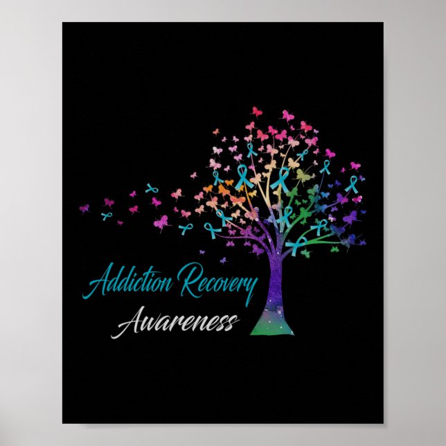 Affiche Arbre Ruban Addiction Récupération Confort C (Devant)