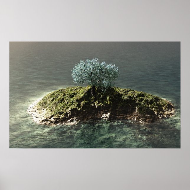 Affiche Arbre solitaire (Devant)