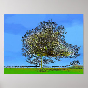 AFFICHE ARBRE SOLITAIRE