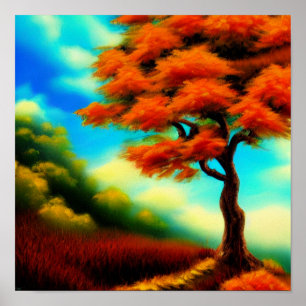 Affiche Arbre solitaire par l'affiche de la forêt