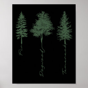 Affiche Arbre subtil Anti Trump Fir Dogwood Tamarack