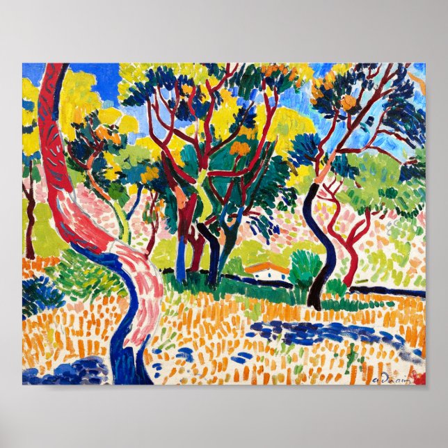Affiche Arbres à Collioure | Andre Derain | (Devant)