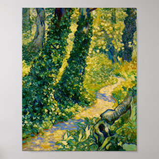 Affiche Arbres au lierre de Van Gogh Hôpital Saint-Paul