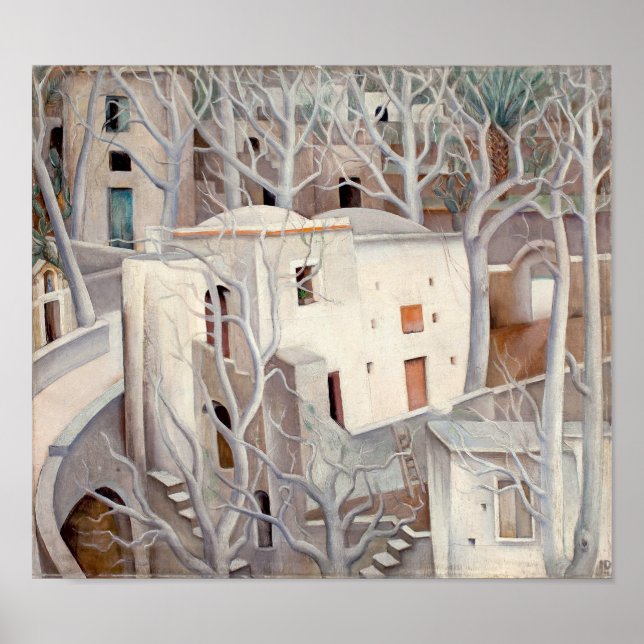 Affiche Arbres blancs Positano | Anita Ré e | (Devant)