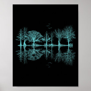 Affiche Arbres de forêt extérieure réflexion faune nature
