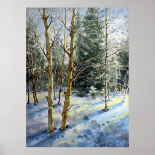 Affiche Arbres de Mt Charleston dans la neige
