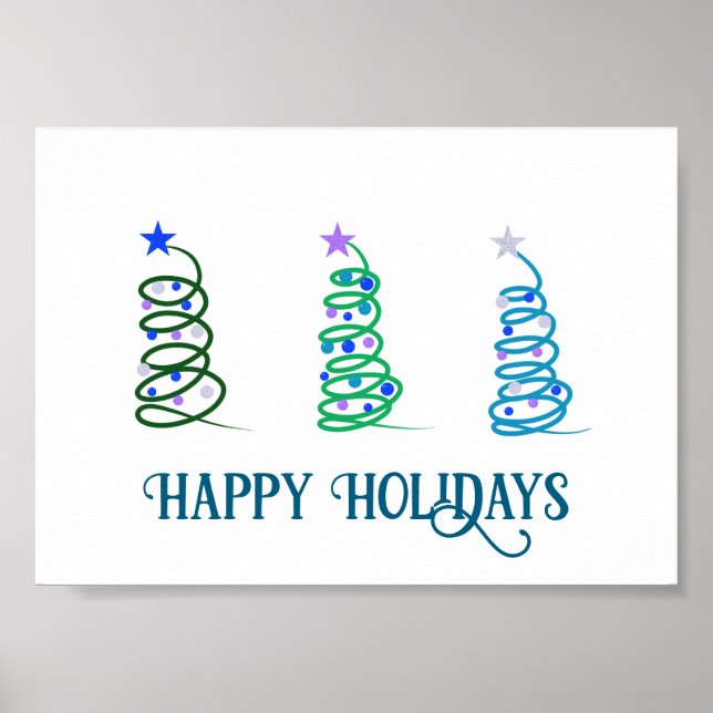 Affiche Arbres de Noël (Devant)