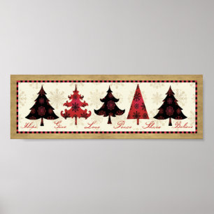 Affiche Arbres de Noël de vacances