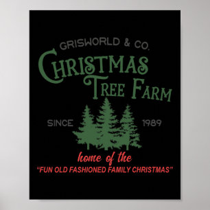 Affiche Arbres de Noël frais Vintage Retro Xmas Pin d'arbr