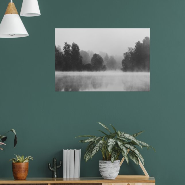Affiche Arbres disparaissant dans le brouillard du matin a (Salon 1)