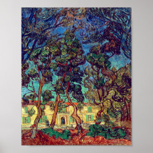 Affiche Arbres du Jardin de l'Hôpital Van Gogh