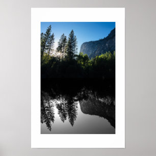 Affiche Arbres Ensoleillés Photographie de réflexion Yosem