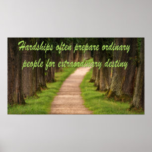 Affiche Arbres et chemin Bible Citations Inspiration