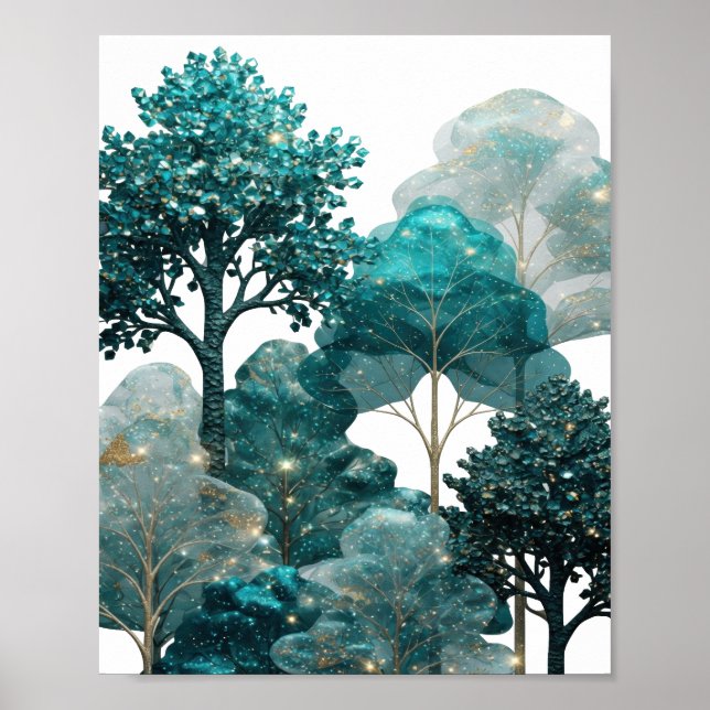 Affiche Arbres invisibles argentés accrocheurs (Devant)