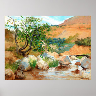 Affiche Arbres Rocks Vue montagne