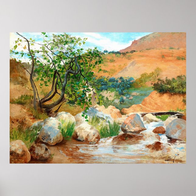 Affiche Arbres Rocks Vue montagne (Devant)