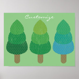 Affiche Arbres verts boisés Thunder_Cove