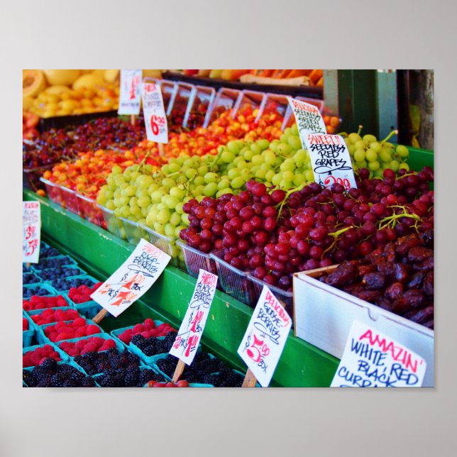Affiche Arc arc-en-ciel aux fruits (Devant)
