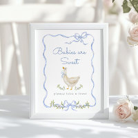 Arc bleu oie soyeux Les bébés sont doux