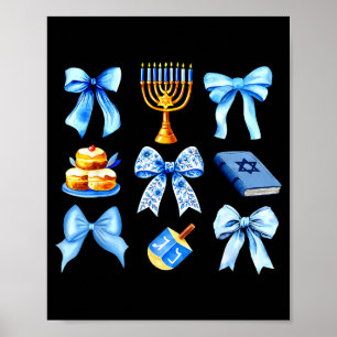 Affiche Arc coquet Fête juive Chanukah Hanukkah Meno