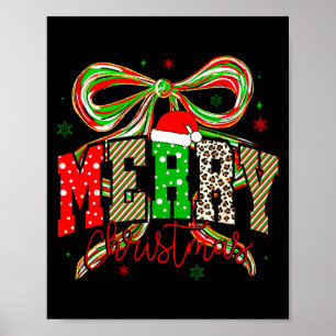 Affiche Arc Coquette Nk Sapin de Noël Joyeux Noël Fille Fe