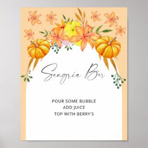 Affiche Arc d'automne douche nuptiale - bar sangria