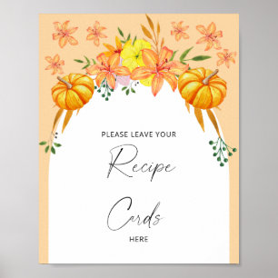 Affiche Arc d'automne - Votre carte de recette ici
