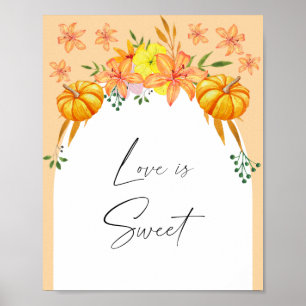Affiche Arc de chute d'aquarelle - l'amour est doux prendr