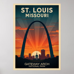 Affiche Arc de passerelle St. Louis Missouri V01