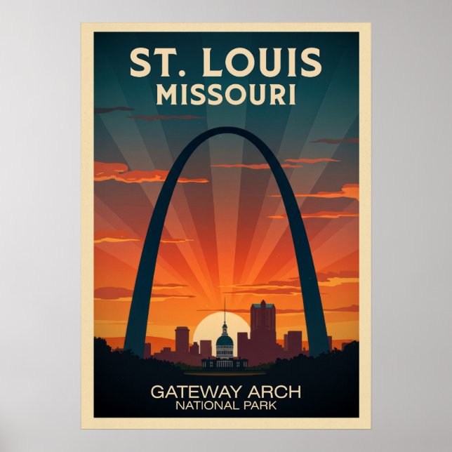 Affiche Arc de passerelle St. Louis Missouri V01 (Devant)