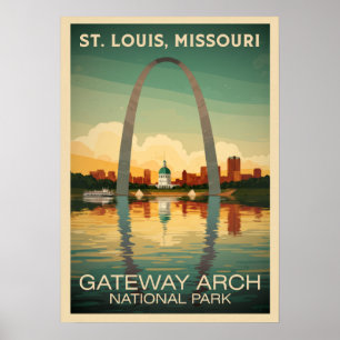 Affiche Arc de passerelle St. Louis Missouri V02
