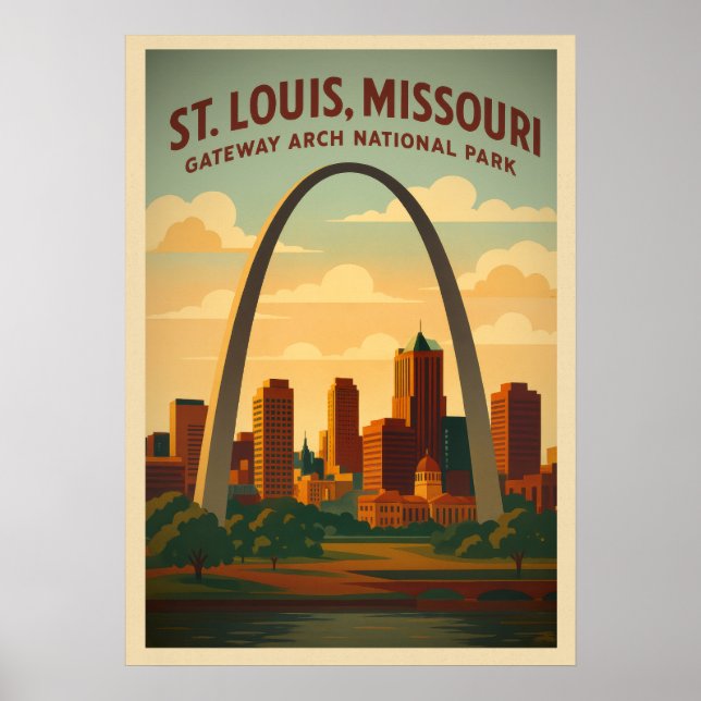 Affiche Arc de passerelle St. Louis Missouri V03 (Devant)