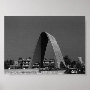 Affiche Arc de Soldat Inconnu Bagdad Irak Vintage