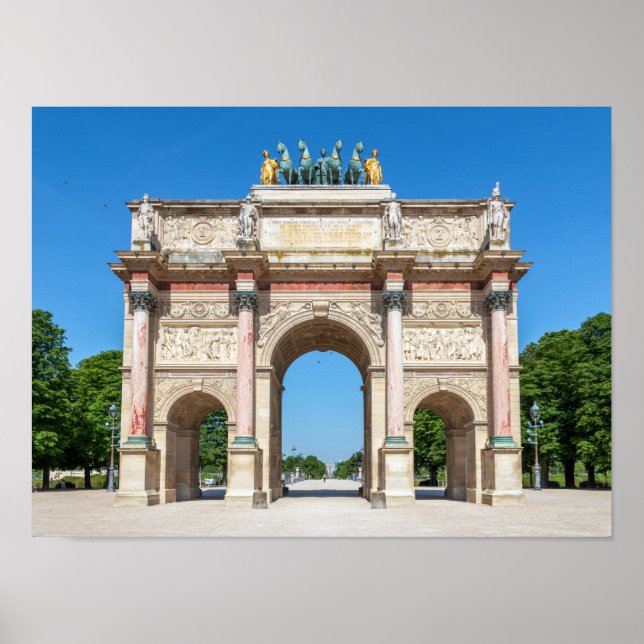 Affiche Arc de triomphe Carrousel à Paris, France (Devant)