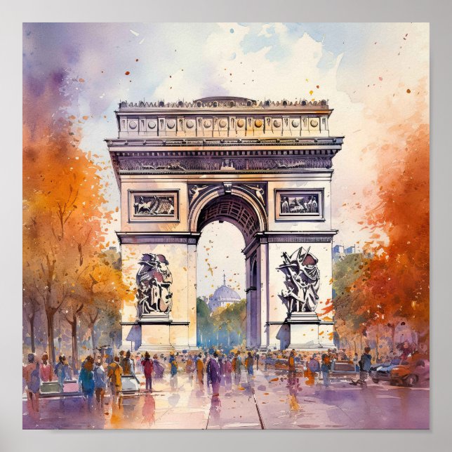 Affiche Arc De Triomphe Paris Art (Devant)