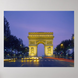 Affiche Arc de Triomphe, Paris, France,