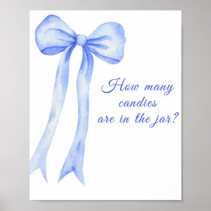 Affiche Arc en aquarelle - devinez combien de bonbons dans