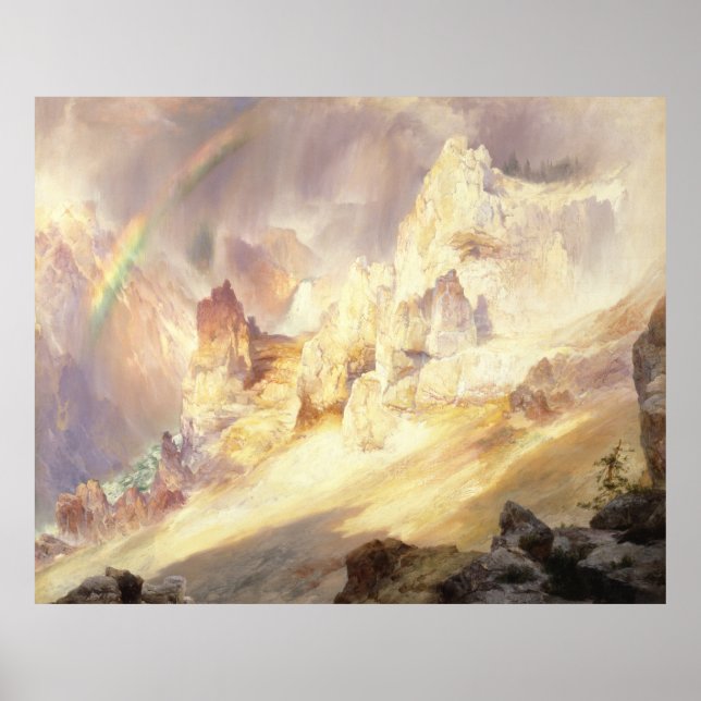Affiche Arc en ciel au-dessus de Yellowstone, Moran 1900 (Devant)