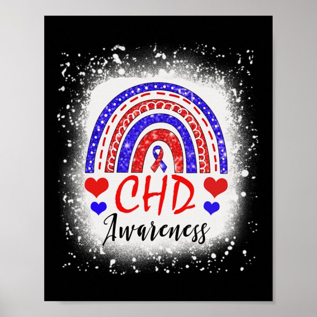 Affiche Arc-en-ciel Bleached Chd Déficience cardiaque cong (Devant)