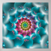Arc-en-ciel bleu spirale