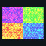 Affiche Arc en ciel bulle envelopper pop art<br><div class="desc">Motif d'enveloppement de bulle d'art pop en couleurs arc-en-ciel</div>