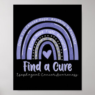 Affiche Arc-en-ciel Cure Hope Combattez la force Cancer de