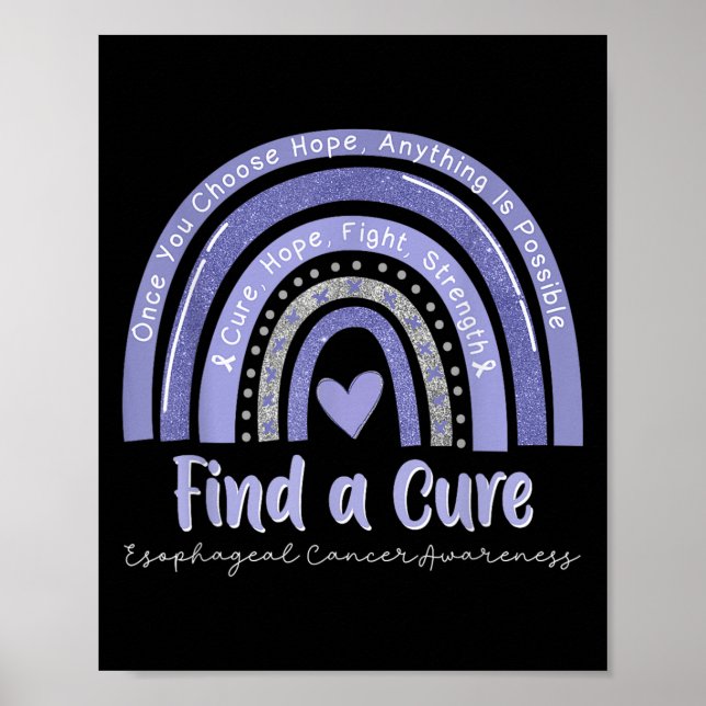 Affiche Arc-en-ciel Cure Hope Combattez la force Cancer de (Devant)