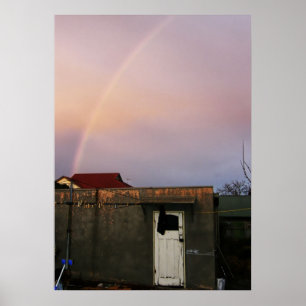 Affiche Arc-en-ciel de jardin arrière
