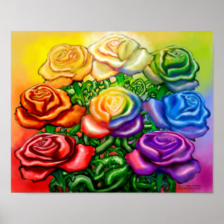 Affiche Arc-en-ciel de Rose
