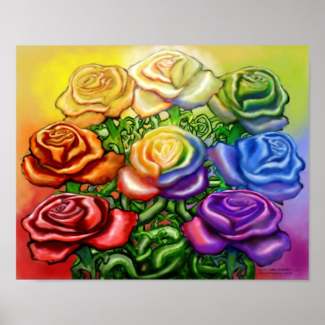 Affiche Arc-en-ciel de Rose (Devant)