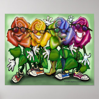 Affiche Arc-en-ciel de Rose