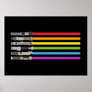 Affiche Arc-en-ciel de sabre laser